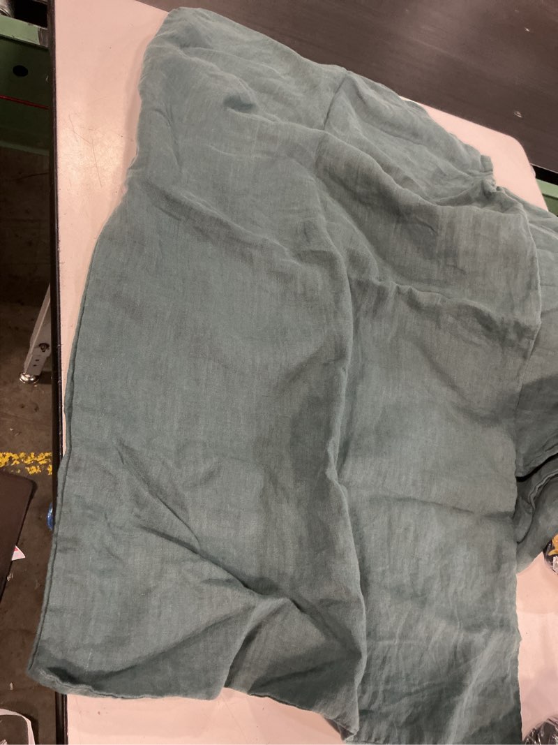 Condition photo showing As Is for quince european linen sham set of 2 king/20x36 in/ocean
