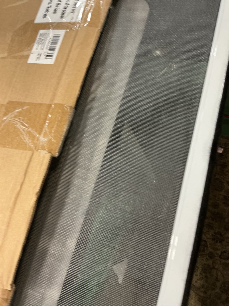 Condition photo showing As Is for flyzzz adjustable window screen horizontal (19.68"h x 28"-52"w) 1 pack expandable window screen large replacement window screen for home 19.68''h x 28''-52''w 1 pack