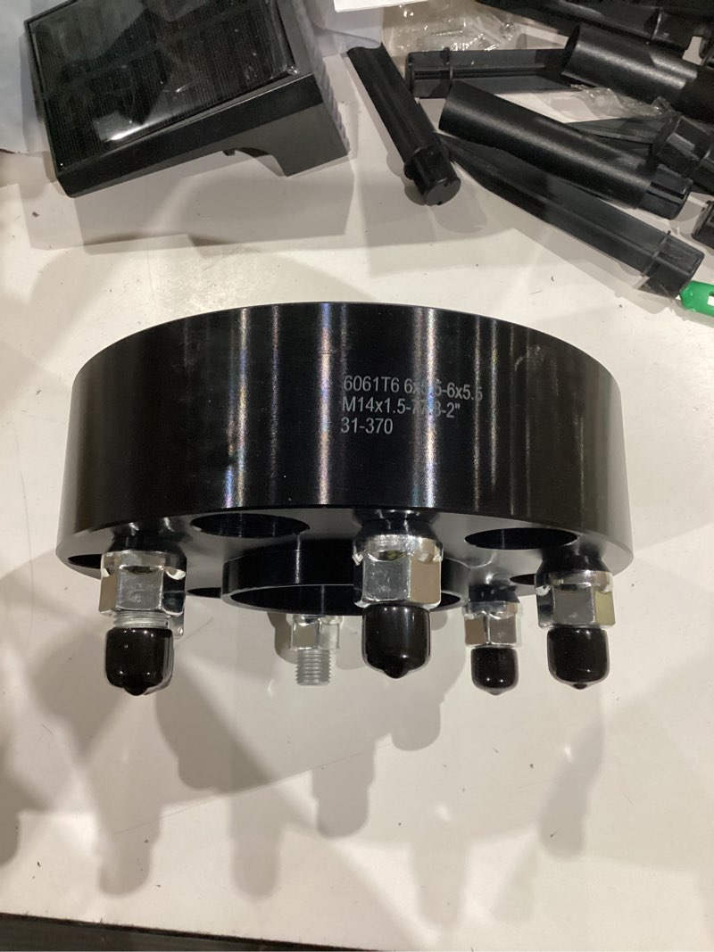 Condition photo showing Good Condition for  touch the image to zoom in 2.0 inch 6x5.5" wheel spacers m14x1.5 studs, 4pcs 6x139.7 78.1mm hub bore for 1999-2024 chevy silverado gmc sierra 1500 yukon escalade, 03-14 savana express tahoe, 07-13 avalanche, 15-24