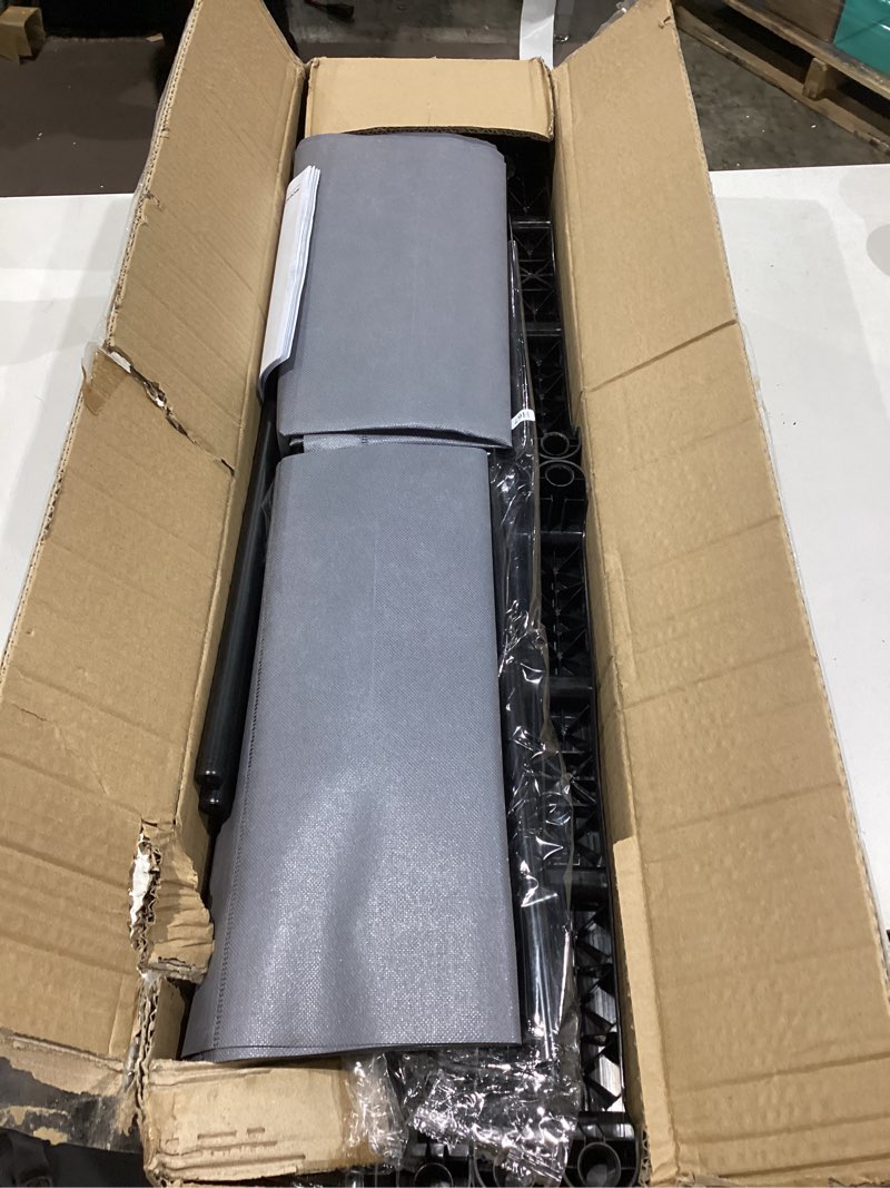 Condition photo showing Good Condition for songmics portable closet, freestanding closet organizer, clothes rack with shelves, hanging rods, storage organizer, for cloakroom, bedroom, 44.1 x 16.9 x 65 inches, gray uryg024g02 44.1"l x 65"h grey