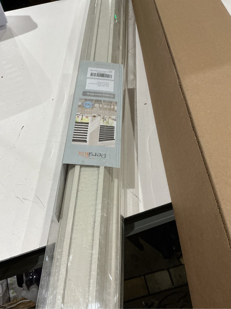 Condition photo showing Good Condition for persilux cordless zebra blinds for windows (36" w x 72" h, cream) free-stop windows shades dual layer light control for day and night, light filtering sheer shades for home, easy to install 36"w x 72"h cream