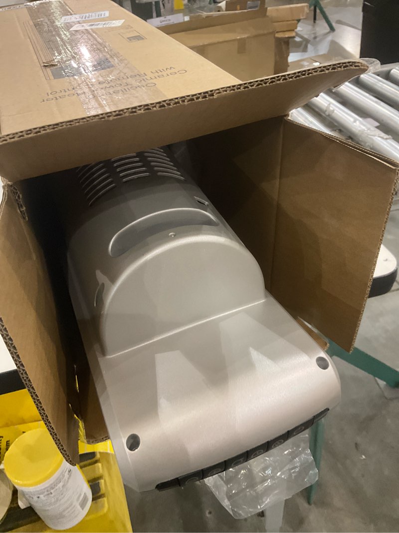 Condition photo showing Good Condition for Lasko Oscillating Digital Ceramic Tower Heater for Large Rooms, with Adjustable Thermostat, Timer and Remote Control, 29 Inches, 1500W, Black, 5586 Black 5586 Tower Heater space heater