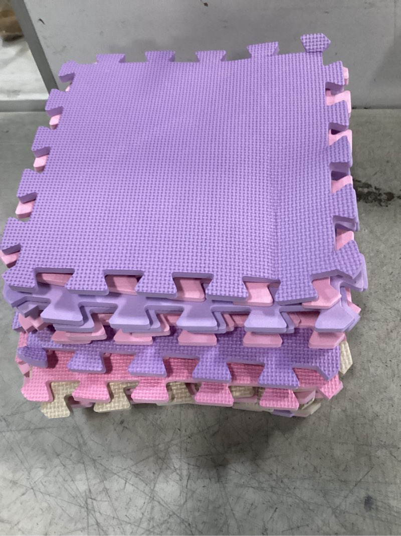 36 azulejos de espuma extra gruesa de 12 x 12 x 1 pulgadas, azulejos cuadrados entrelazados sensoriales para rompecabezas, tapete de ejercicio de gateo para aula/jardín de infantes (color: morado)