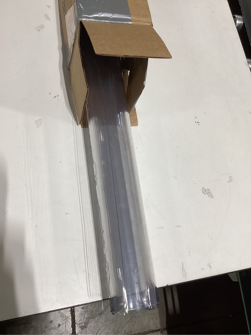 Condition photo showing Good Condition for lovepads clear table cover protector 42 x 72 inch, 1.5mm thick plastic table cover, table protector for dining room table, waterproof vinyl tablecloth table pad mat for kitchen, dresser, writing desk 42" x 72" (rectangular) clear 1.5mm
