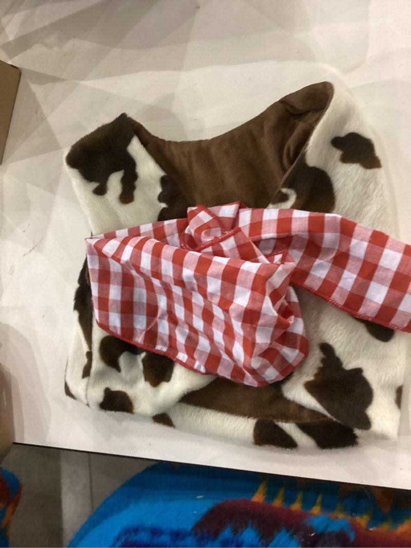 Condition photo showing Good Condition for IBTOM CASTLE Baby Halloween Cowboy Costume Cowboy or Cowgirl Vest + Hat + Plaid Bandana Toddler 3Pcs Fancy Dress Up Outfit Coffee 12-18 Months