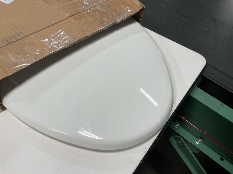 Condition photo showing As Is for little2big toilet seat with built-in toddler potty training seat, slow close, easy to install, made in usa, elongated, white