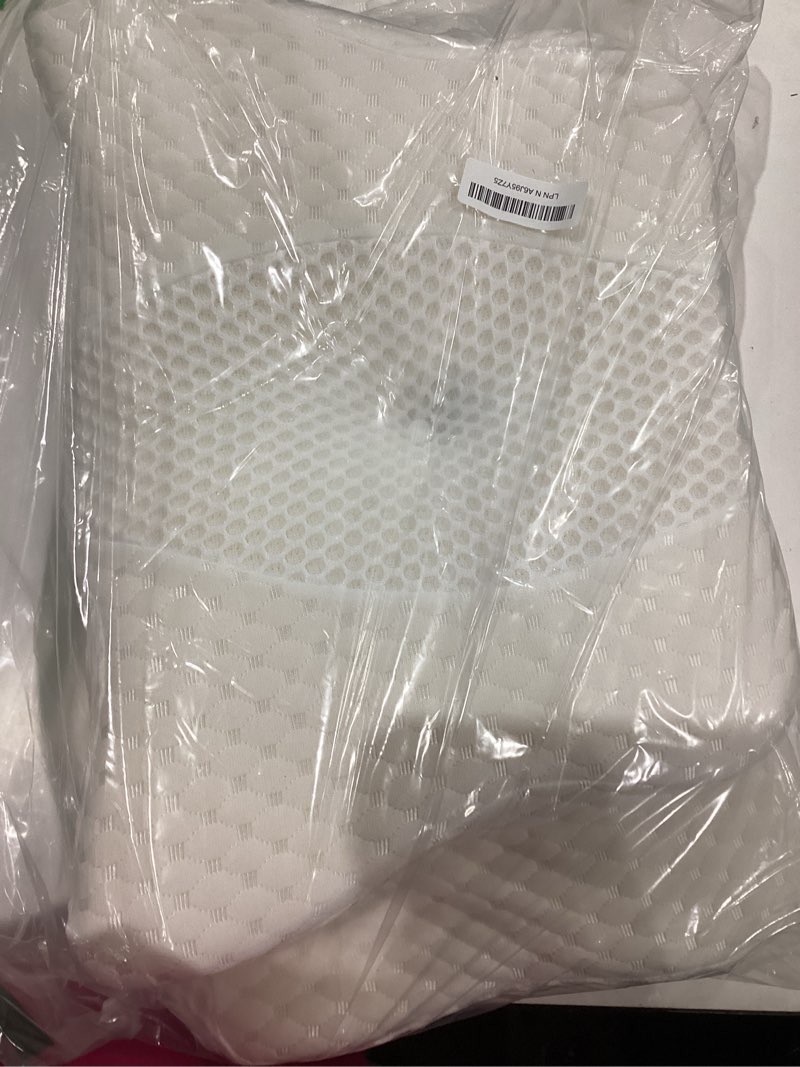 Condition photo showing As Is for Pain Relief Cervical Pillow for Neck Support,Adjustable Ergonomic Pillow Cozy Sleeping,Odorless Orthopedic Memory Foam Pillows,Contour Bed Pillow for Side Back Stomach Sleeper Queen Size-24.8''Lx14.96''Wx5.78''H White