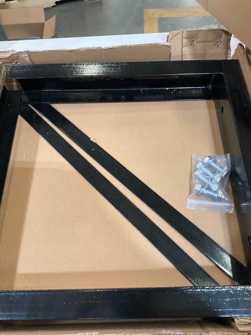 Condition photo showing Good Condition for 18’’x18’’ Bolted Steel Mounting Brackets for Trailer Tool Box, Set of 2- Black