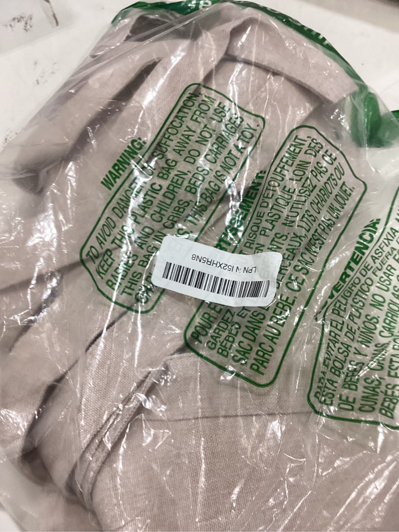 Condition photo showing As Is for H.VERSAILTEX Linen Textured Tie Up Curtains for Windows Light Reducing Curtains Waterproof Balloon Curtains Soft Thick Rich Material, Rod Pocket 1 Pack, 42 inches W x 45 inches L, Sand