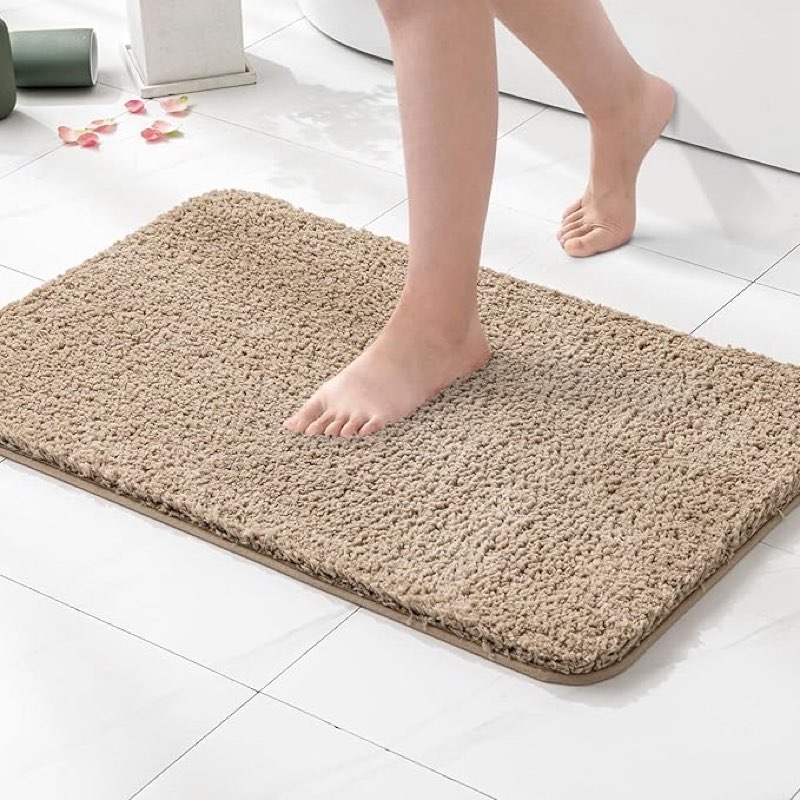 Blue Bathroom Rugs 45.6"x29.9", Extra Soft Absorbent Thick Shaggy Bath Rugs, Non Slip Quick Dry Bath Mat, Machine Washable Bath Rugs for Bathroom, Microfiber Rugs for Shower Bathtubs Blue 45.6"x29.9"