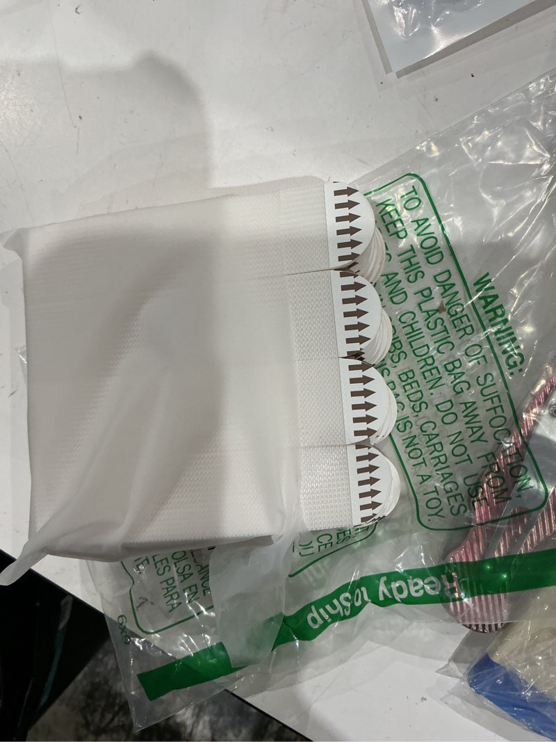 Condition photo showing As Is for 20 sets 4 in.x 1 in. hook and loop tape sticky back, double-sided adhesive strip,heavy duty 1 in*4 in-20pairs 20