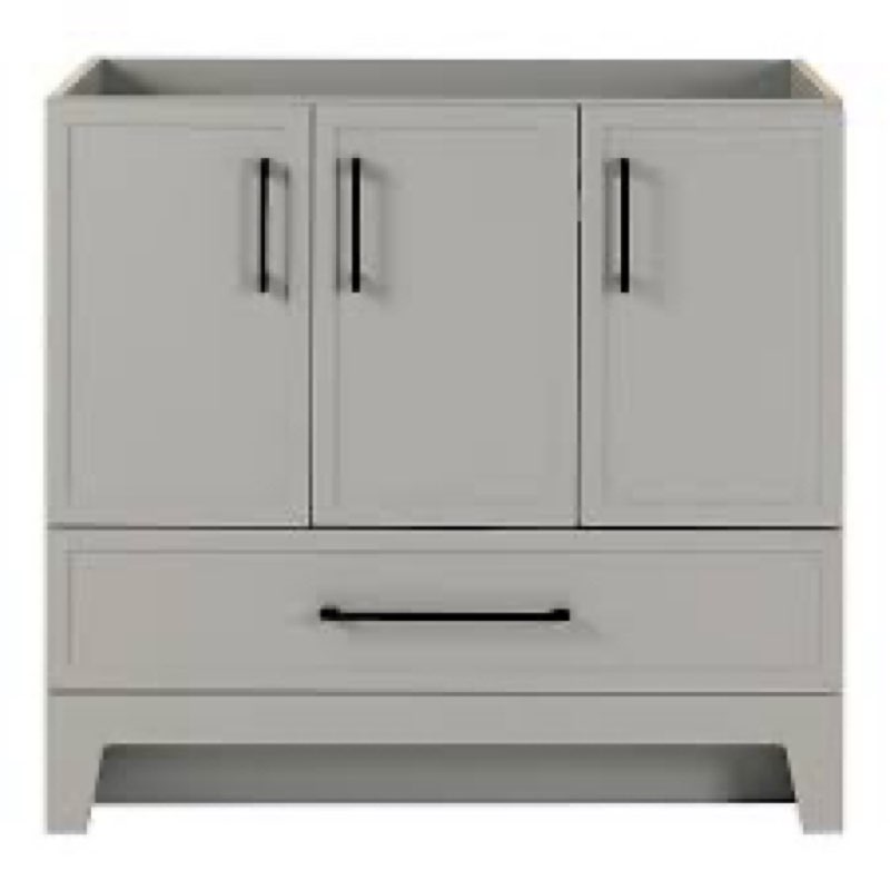 Style Selections Meera 36-in Light Gray Bathroom Vanity Base Cabinet