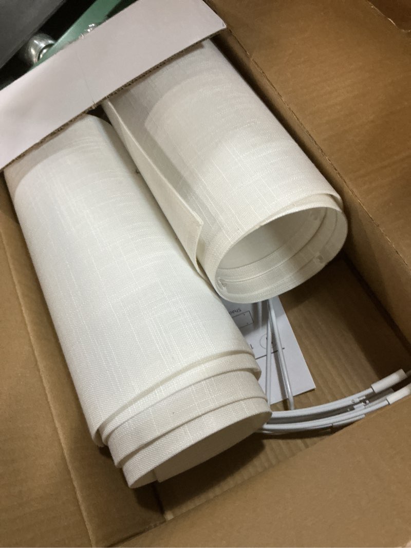 Condition photo showing Good Condition for white linen lampshades set of 2 large, drum lamp shade 16" top x 16" bottom x 12" high (spider) modern lamp shades for table lamps & floor lamp - lampshades replacement,required assembly -by go&so 16*16*12 inch-2 pack white