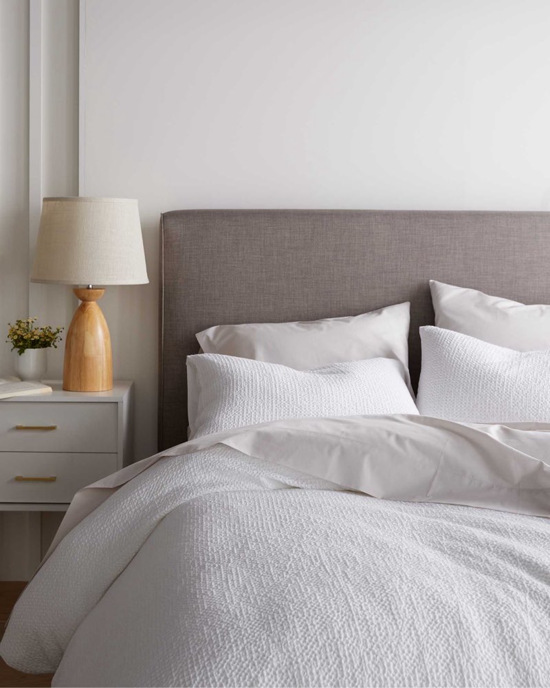 Quince Organic Luxe Honeycomb Duvet Cover Set(3pcs)queen