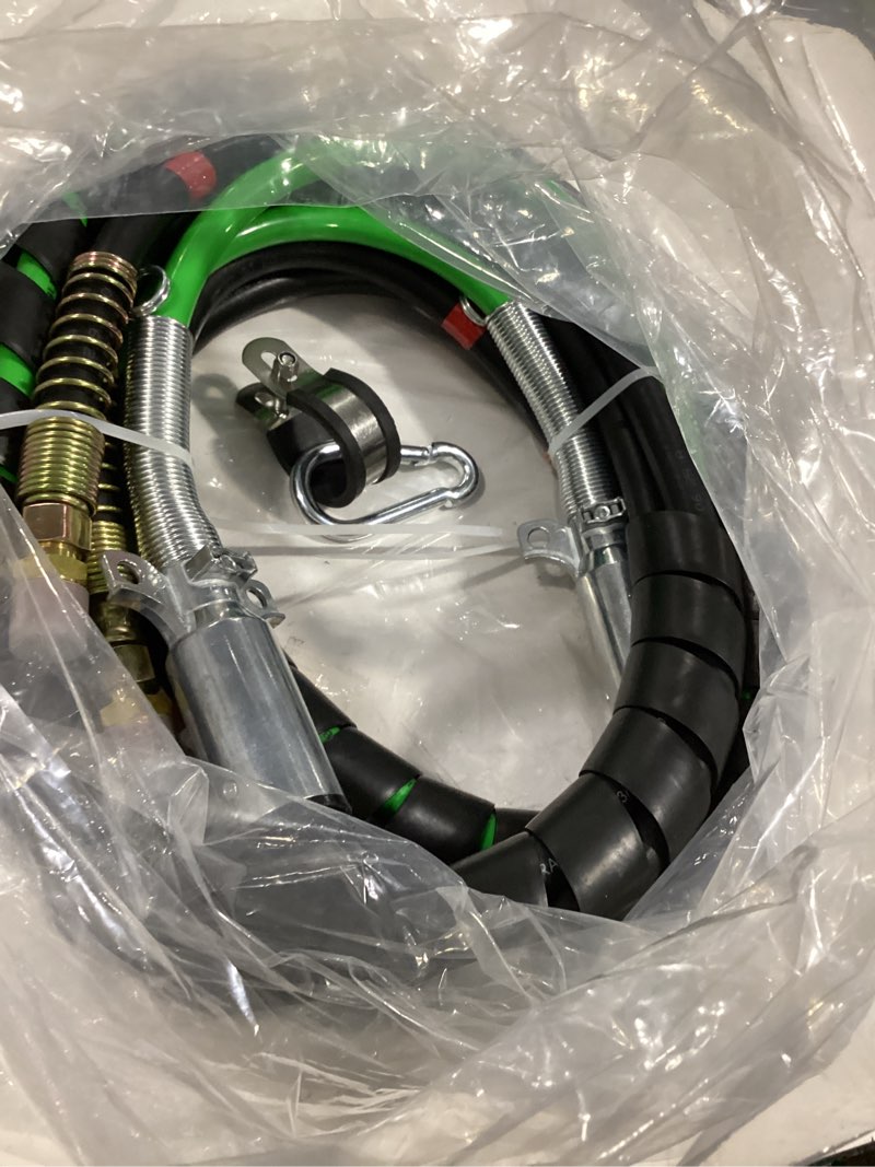 Condition photo showing Good Condition for 12ft semi truck air lines kit 3in1 trailer cord and air brake hoses assembly without rubber gladhand handles for semi truck trailer tractor 12 ft