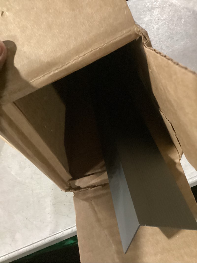 Condition photo showing Good Condition for item similar to photo) m-d building products 43878 m-d fluted stair edging, 36 in l w x 1-1/8 in h, aluminum, pewter, pack of 1, 3 foot