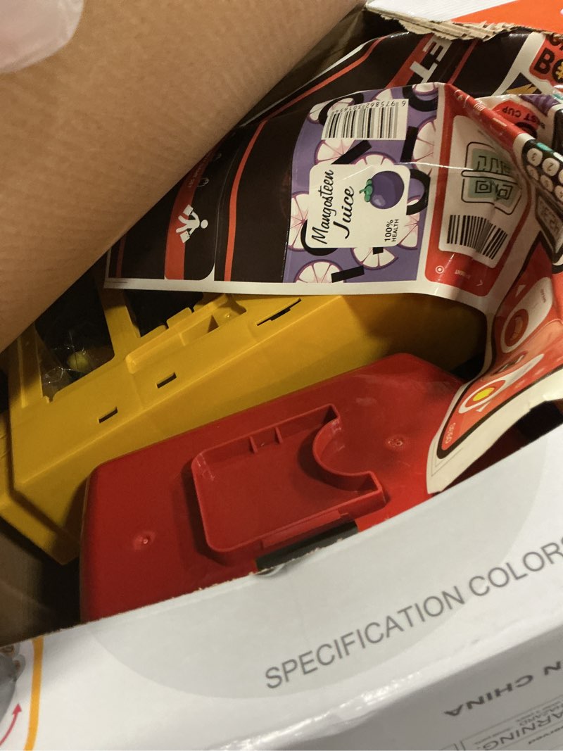 Condition photo showing Good Condition for deAO Grocery Store Playset with Kids Shopping Cart,66 PCS Supermarket Playset,Pretend Play Cash Register,Play Food, for 3 4 5 Kids (Red)