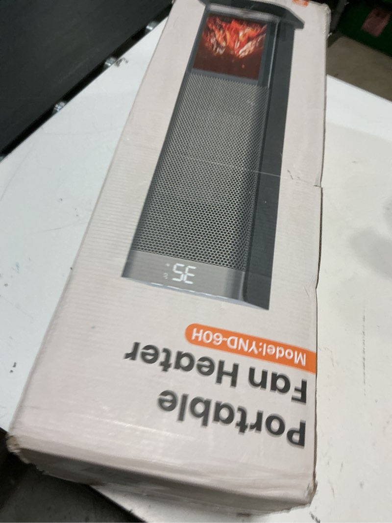 Condition photo showing New/Like New for space heaters for indoor use, 1500w ptc ceramic electric heater with thermostat, room temperature display, 70° oscillation, remote control, 12h timer, quiet portable heater for office bedroom