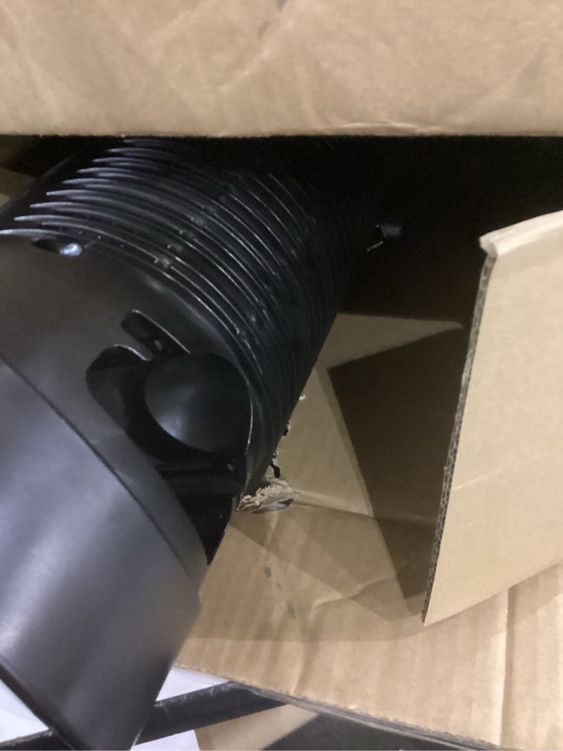 Condition photo showing As Is for Seville Classics UltraSlimline Indoor Bladeless Oscillating Tower Fan Quiet Cooling LED Display Space-Saving for Home w/ Remote and 7.5H Timer, Black Combo, 40" 4-speed / 17" 3-speed (75 degrees) Black Combo 40" 4-speed & 17" 3-speed