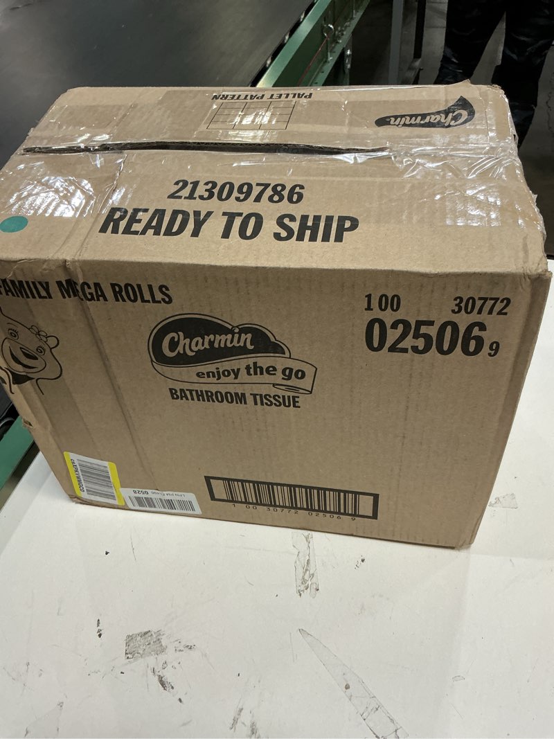 Condition photo showing New/Like New for charmin ultra soft cushiony touch 2-ply toilet paper, 18 family mega rolls = 90 regular rolls, white family mega 18 rolls (267 sheets)