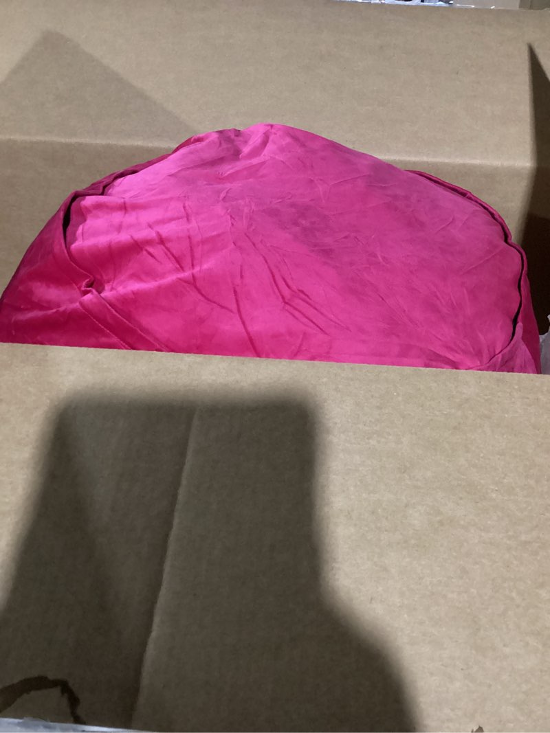 Condition photo showing As Is for Hobestluk 3FT Bean Bag Chair Giant Bean Bag Chairs for Adults Large Bean Chairs with Removable Cover, Beanbag Chair with Filler, Adult Bean Bag Chairs for Living Room, Bedroom 3FT - 36" x 36" x 22" Pink