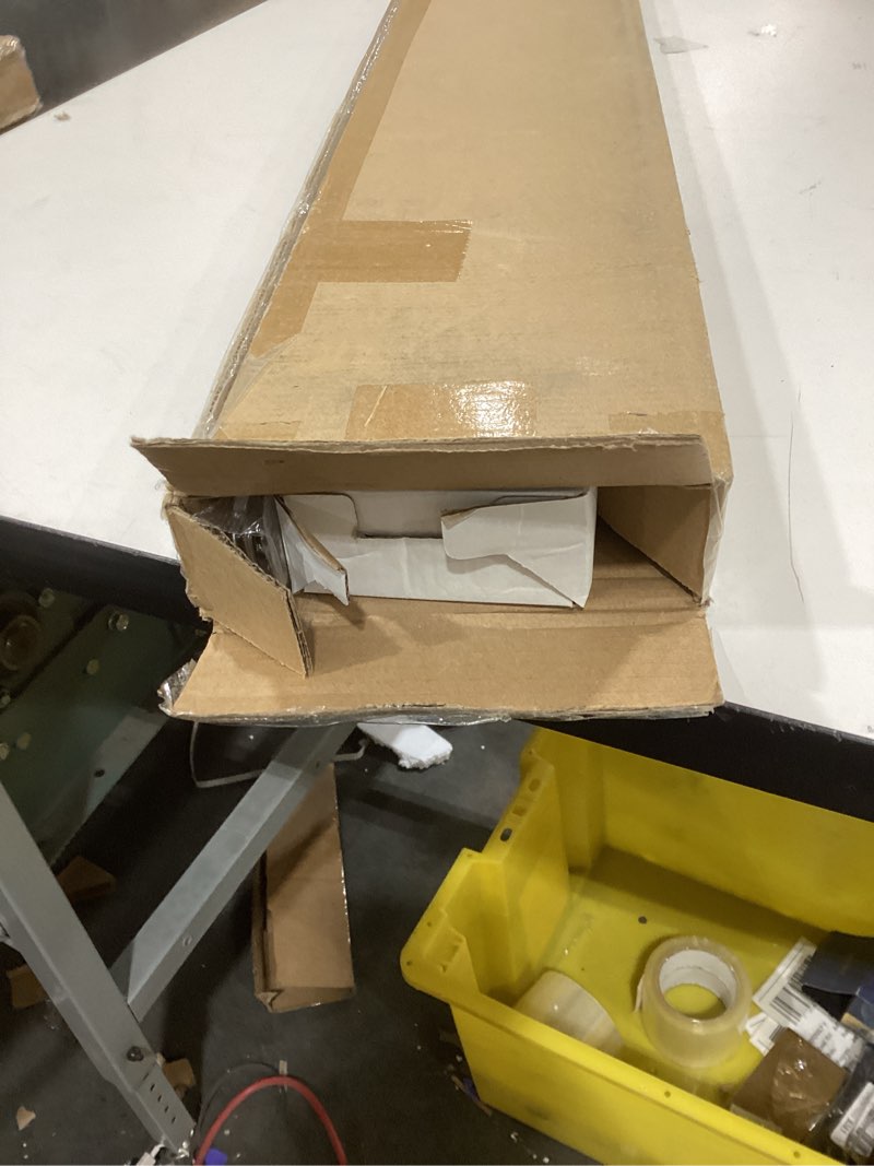 Condition photo showing As Is for 100% Privacy L-Shaped Blades Mini Blinds for Indoor Windows 1" Vinyl Cordless Window Blinds for Home, for Window Size 30" W × 72" H (Blinds Size 29 5/8" W × 72" H) White White 30" W × 72" H