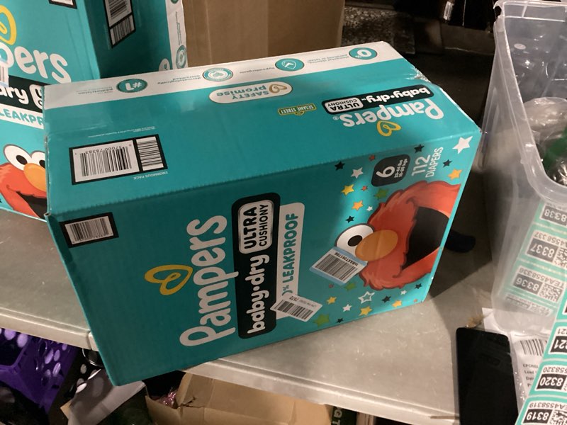 Condition photo showing New/Like New for Pampers Diapers - Baby Dry - Size 6, 112 Count, Absorbent Disposable Infant Diaper (Packaging May Vary) Size 6 112
