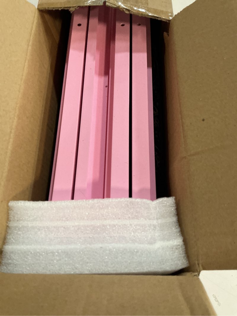 Condition photo showing Good Condition for mahjong racks with pushers, pink wooden american mahjong tile pushers and racks set of 4, with white printed mahjong racks drawstring bag, mahjong accessories (19.68 inches)