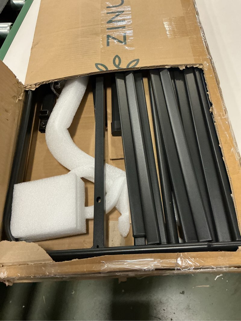 Condition photo showing As Is for ZINUS Rumi 14in Twin Metal Bed Frame, Quick Assembly SmartBase® Mattress Foundation, Heavy Duty Sturdy Steel with No Box Spring Needed, Eco-Friendly Packaging, Black