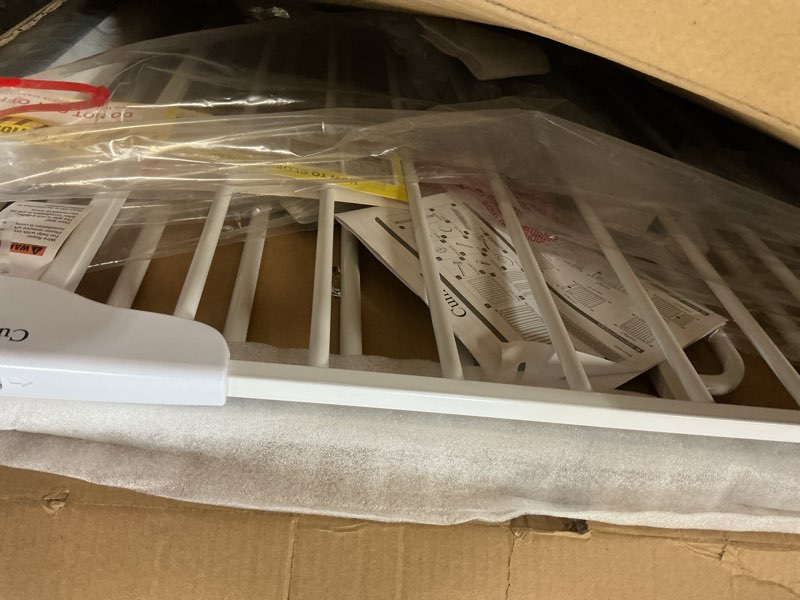 Condition photo showing Good Condition for Cumbor Extra Wide Baby Gate, 36.6-69" Walk-Through Dog Gate for Stairs, Doorways & Hallways, 30.5“ Tall, Auto-Close & Dual-Swing Safety Child Gate Indoor, Easy Install Pressure-Mounted Pet Gate, White White 36.6-69"W x 30.5"H