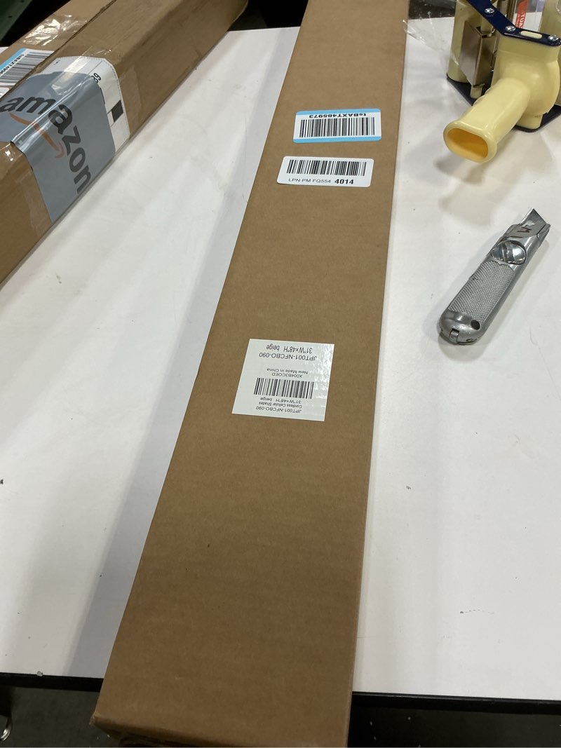 Condition photo showing New/Like New for LazBlinds No Tools No Drill Cordless Cellular Shades, Blackout Light Blocking Honeycomb Shades for Home, Thermal Insulation Blinds for Windows, 31" W x 48" H, Beige Blackout-beige 31" W x 48" H