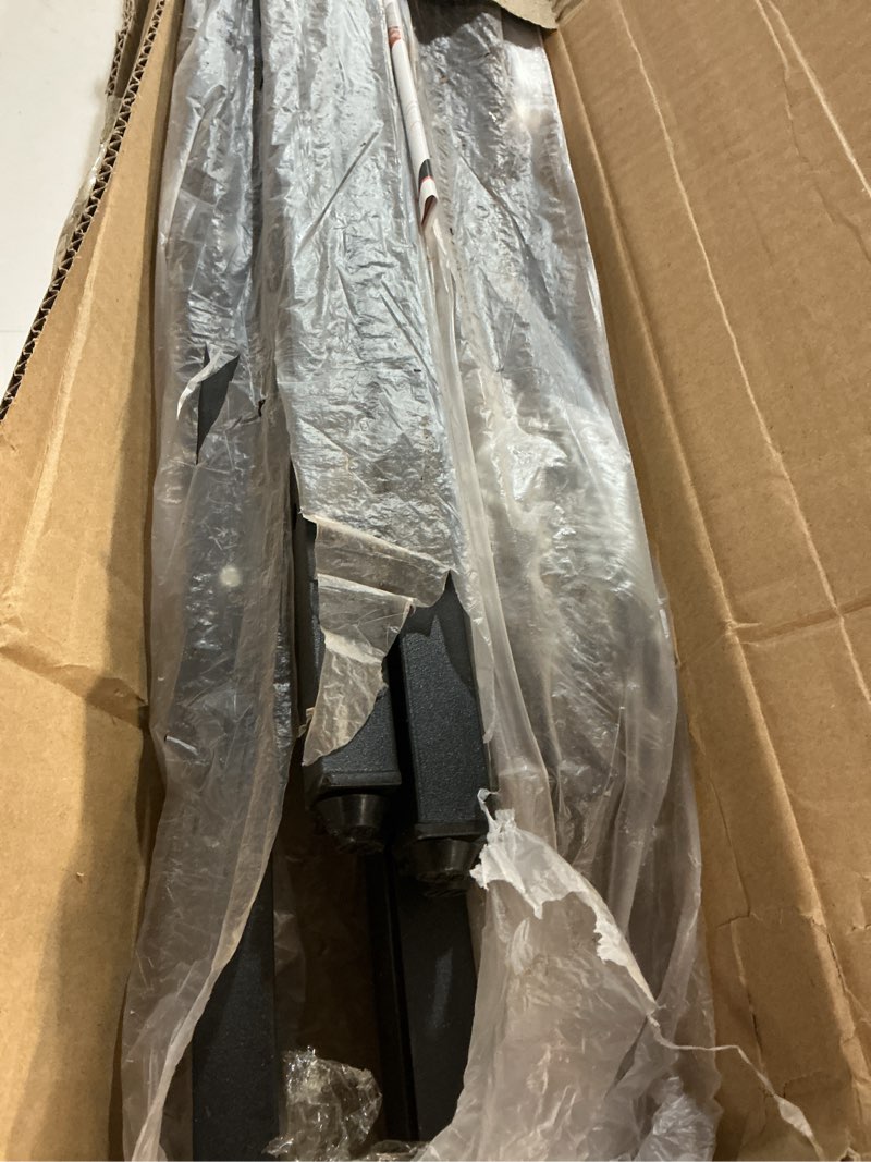 Condition photo showing As Is for USCNC 2 Pack Heavy Duty A-Frame Sidewalk Sign 24 x 36 Inch, Portable Double-Sided Sandwich Board Slide-in Folding Metal Signboard (Frame only?No white board) Black-2PACK Double-Sided