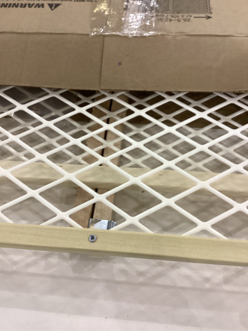Condition photo showing Good Condition for Toddleroo by North States - Diamond Mesh Wooden Baby Gate: Pressure Mounted Baby Gate for Doorways - Adjustable 26.5 to 42 Inches Wide - 23 Inches Tall
