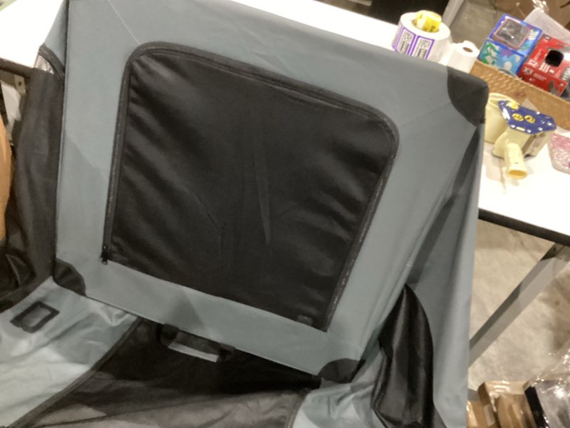 Condition photo showing Good Condition for similar)))amazon basics 4-door portable folding soft dog crate, collapsible travel kennel for cat, dog, and other small animals, pop up with easy transportation, grey, m 30\" x 21\" x 21\"