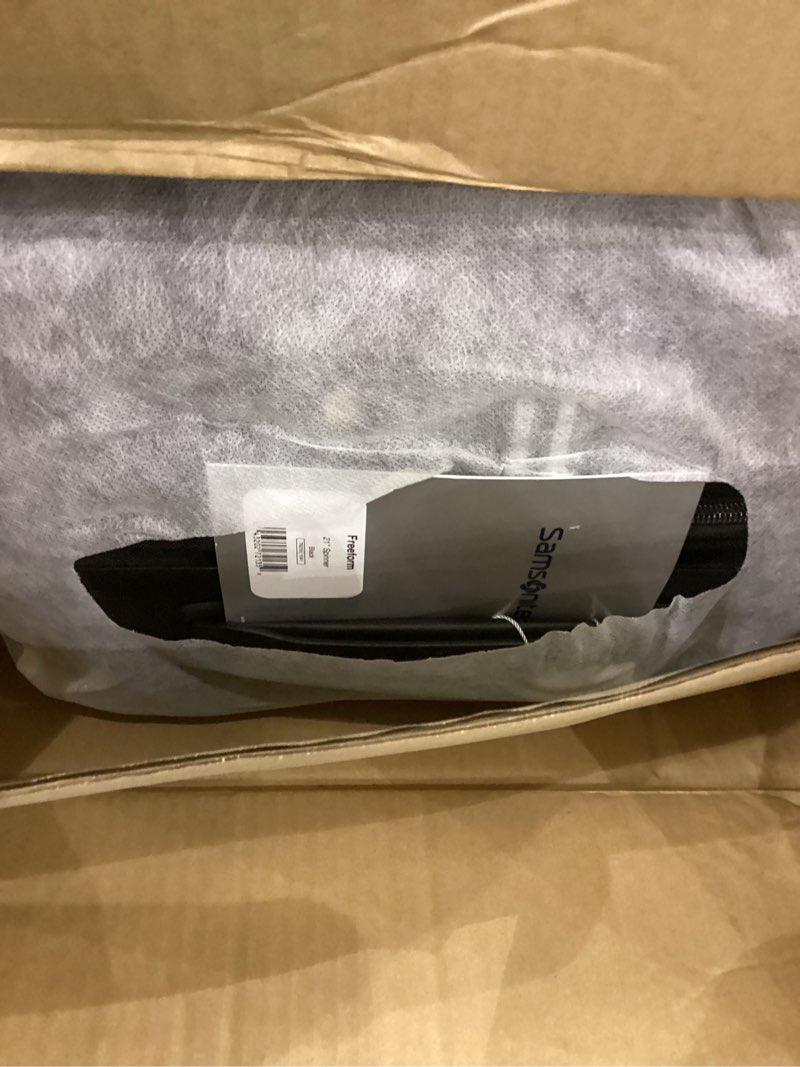 Condition photo showing Good Condition for Samsonite Freeform Hardside Carry-On Luggage with Spinner Wheels - Hardshell Suitcase - TSA, Airline-Approved - Expandable Hard Shell, Smooth Rolling Wheels for Lightweight Travel – Black Carry-on Spinner Black