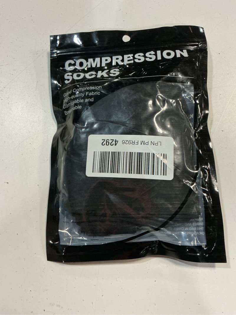 Condition photo showing New/Like New for compression stockings for women & men, 15-20mmhg thigh high compression socks,closed toe medical compression socks with silicone dot band-best support for running nursing sports varicose veins black medium