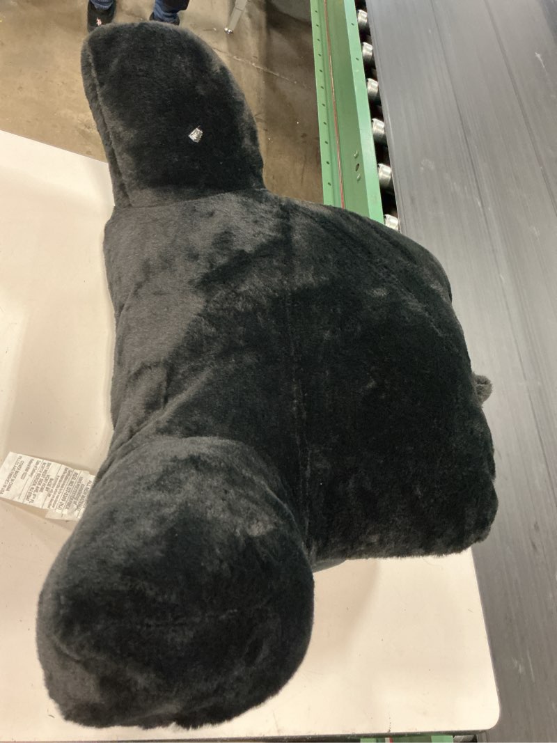 Condition photo showing As Is for ntbed black reading pillow faux fur bed wedge standard bedrest backrest pillow with arms back support