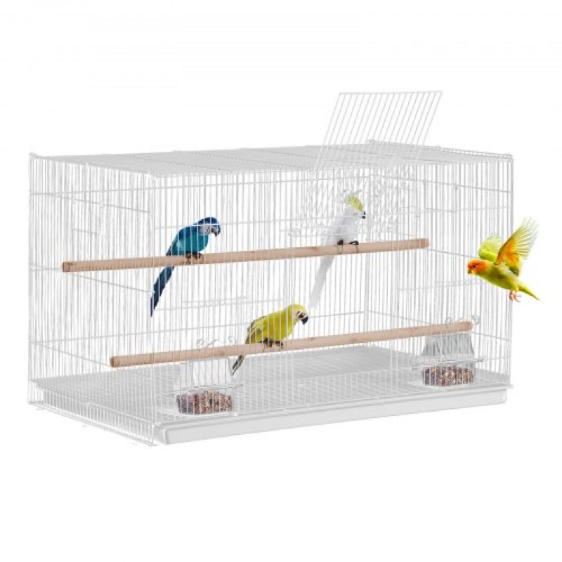 vevor 30-inch flight bird cage, stackable bird cage for small parrots canaries cockatiels lovebirds finches budgies conures macaws pet travel birdcage with handle and perches
