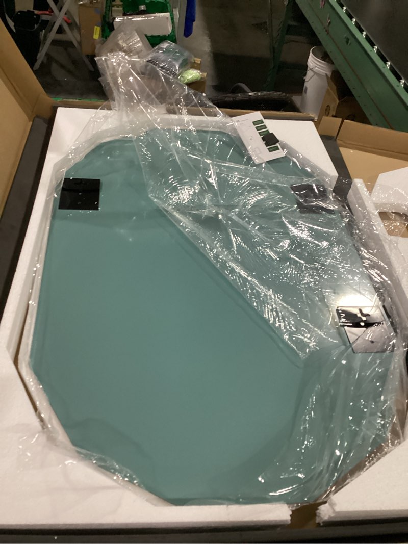 Condition photo showing Good Condition for krymnar 36x24 inch beveled oval bathroom mirror, frameless copper-free silver mirror, modern vanity mirror, decorative wall mirrors over sink for restroom, bedroom, living room, bathroom, entryway 36"l x 24"w
