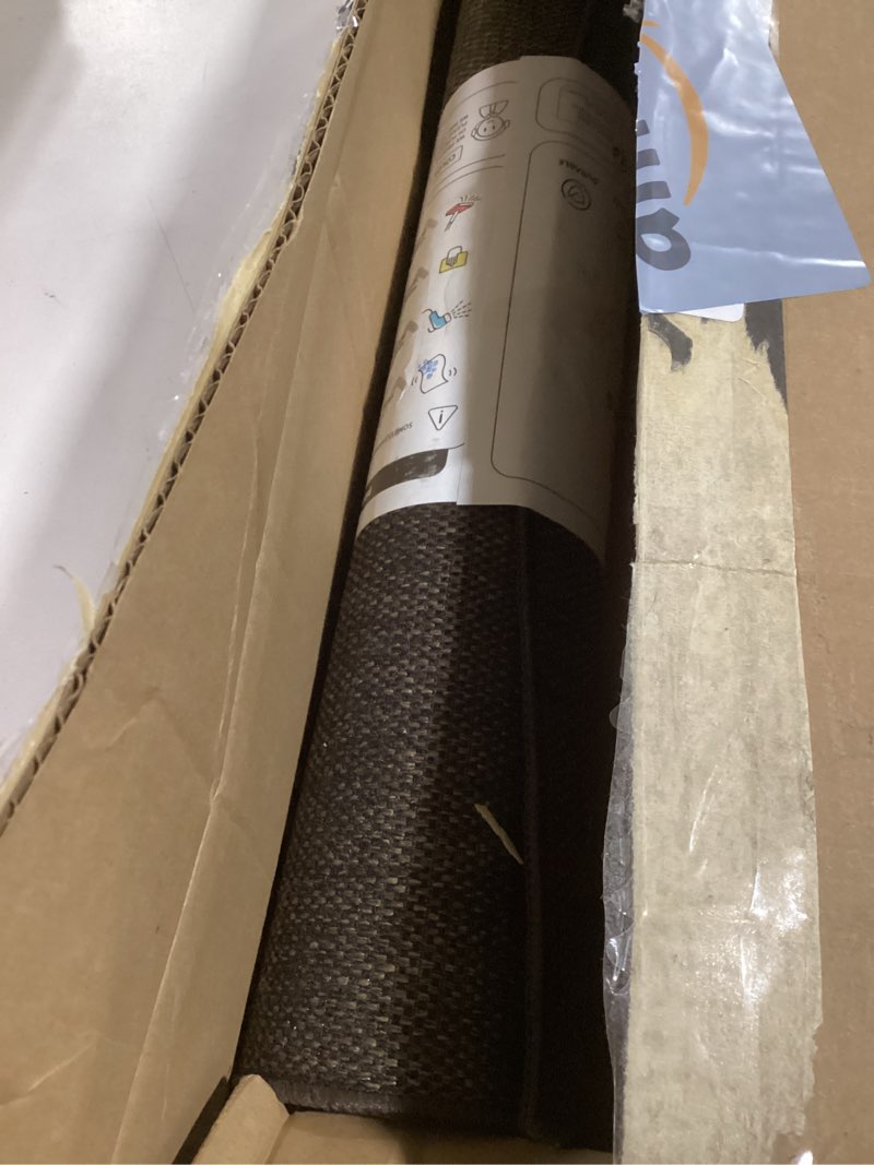 Condition photo showing Good Condition for Color&Geometry Door Mat 24"x36", Front Door Mat Indoor Rugs for Entryway, Non Slip Washable Low-Profile Inside Doormat, Entry Mat Entry Rug Door Mats Indoor Entrance, Brown (Rolled-up NO Creases) 2' x 3' (Rectangular) Brown