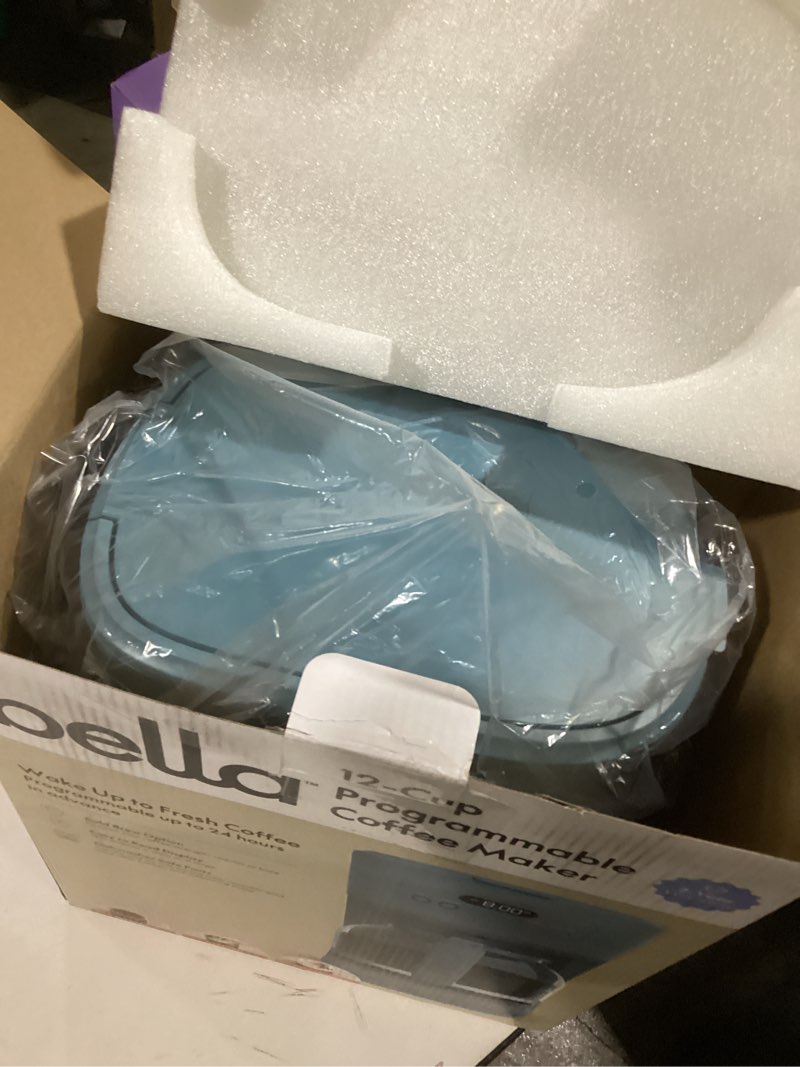 Condition photo showing Good Condition for bella 12 Cup Programmable Coffee Marker, Reusable Dishwasher Safe Accessories, Easy LCD diaply, Auto Shutoff, 900 watt, Surf