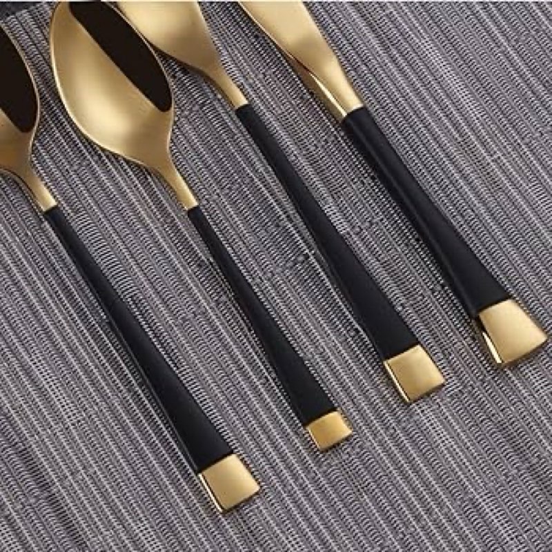 black silverware set 48 piece stainless steel flatware set for 12,304 stainless steel knife