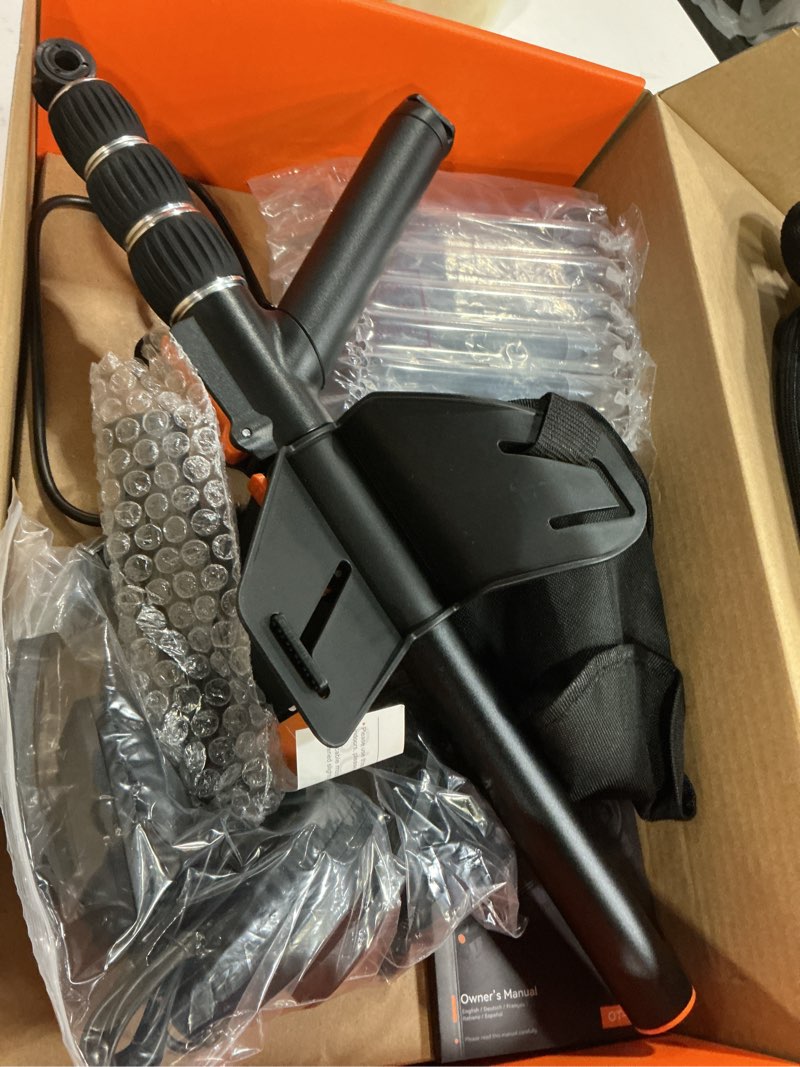 Condition photo showing Good Condition for SUNPOW Metal Detector for Adults Professional - High Accuracy with 12" Waterproof Coil, 2x Backlit LCD Display, Advanced DSP Chip, 5 Modes, Adjustable Length (19"-59"), Sturdy Spiral Structure -OTMD14 OTMD14-Black