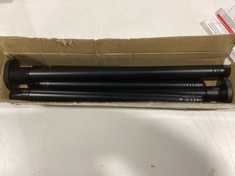 Condition photo showing As Is for Black Shower Curtain Rod 31 to 80 Inch,1 Inch Diameter Adjustable Spring Tension Stainless Steel Telescoping Rod,Easy Install,No Rust 31-80 Black