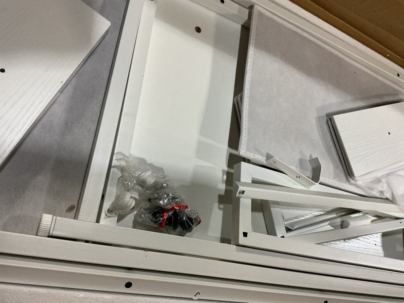 Condition photo showing Good Condition for lufeiya small white computer desk with drawers for home office bedroom, 40 inch vanity desk with fabric drawer storage and side pouch, study writing table, white white 39.4"