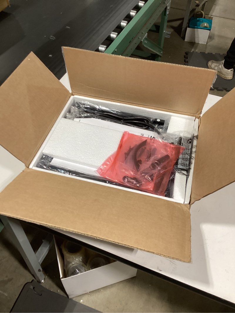 Condition photo showing As Is for SUPERJARE Nightstand with Charging Station, Bed Side Table with Adjustable Fabric Drawer, Night Stand for Bedroom, 3-Tier Storage End Table, for Living Room, Rustic Brown and Black M (11.8"D x 15.7"W x 23.4"H) Rustic Brown and Black 1