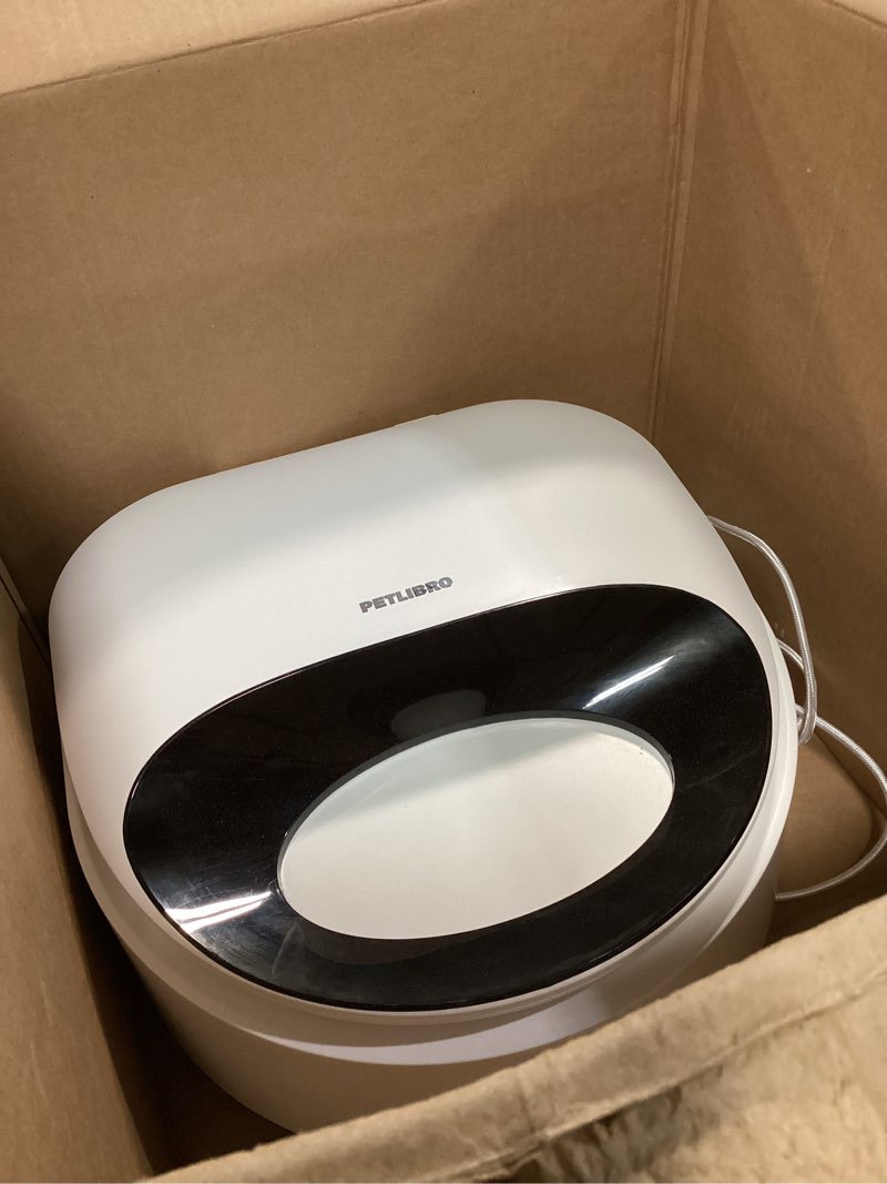 Condition photo showing As Is for PETLIBRO Automatic Cat Feeder Wet Food Refrigerated New Upgraded APP Control,3 Days Freshness 3 Meals,Semiconductor Cooling&Quick Chills Wet Food Dispenser,Polar WiFi Timed Auto Pet Feeder for Cat Dog White 3 Meals