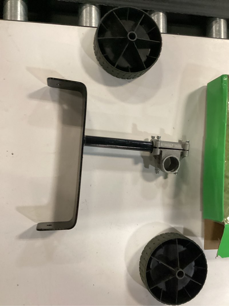 Condition photo showing As Is for angoily lawn mower support wheel replacement 13-inch portable side mount caster for string trimmers garden cart accessories
