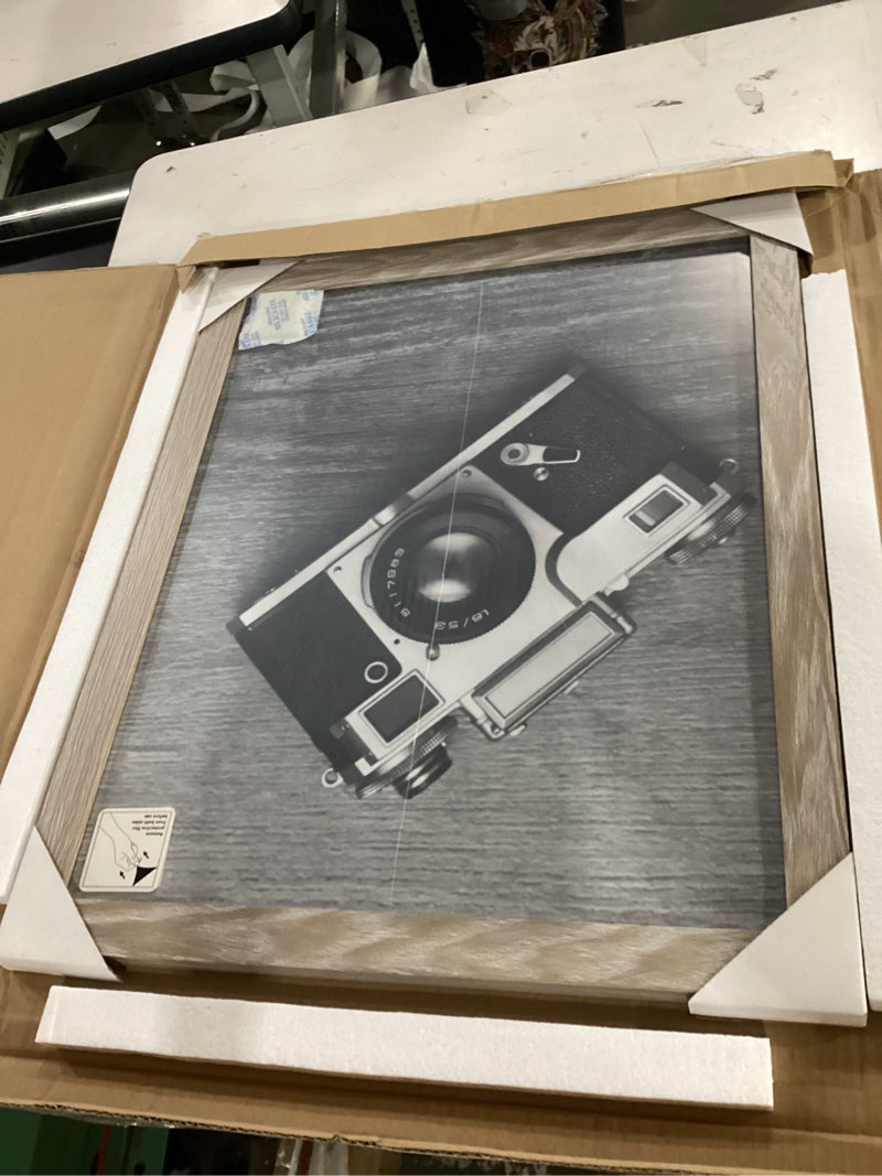 Condition photo showing As Is for americanflat 16x20 picture frame with polished plexiglass - wide picture frames made of engineered wood for vertical or horizontal wall display - epic collection - driftwood 16x20 driftwood
