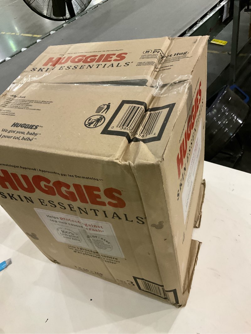 Condition photo showing As Is for Huggies Skin Essentials Disposable Diapers - Econ+ Pack - Size 3 - 168ct
